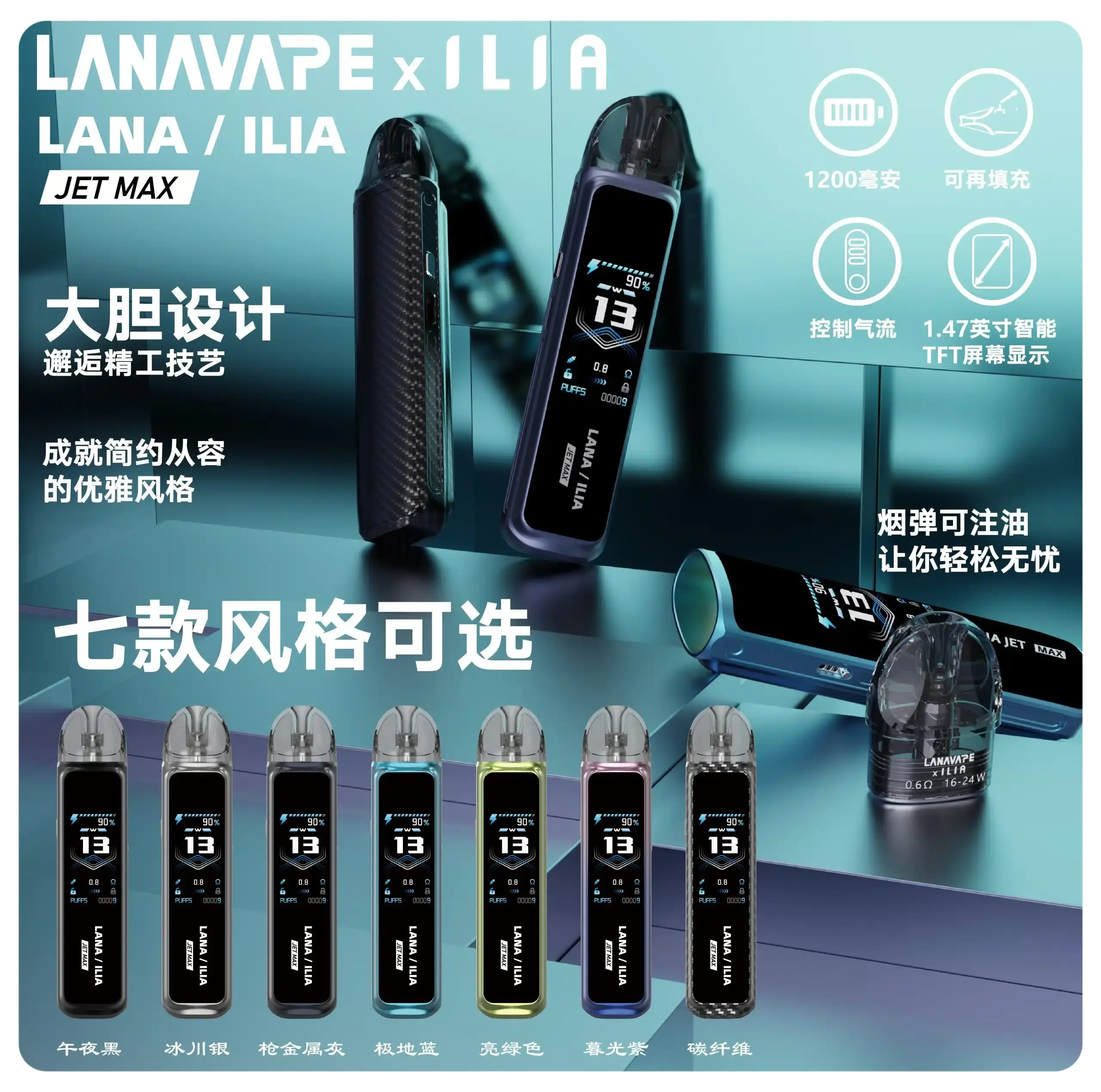 LANA JET MAX 側注油式主機套裝 智能顯示屏