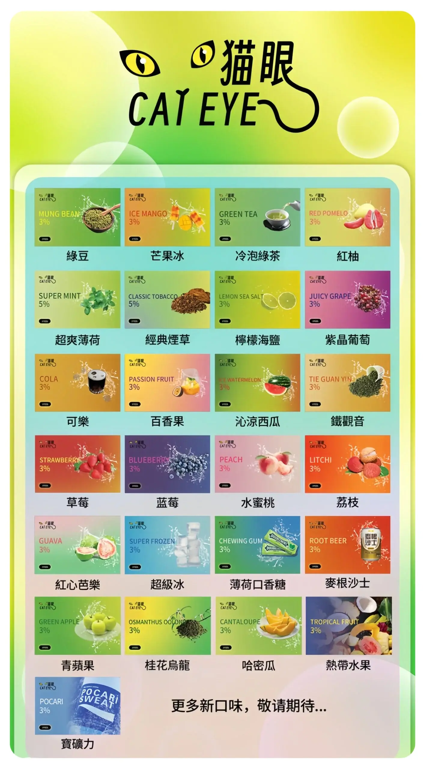 貓眼 CATEYE 一代通用煙彈 兼容 ILIA、SP2S、KIS5 等主機 (替換式霧化彈)